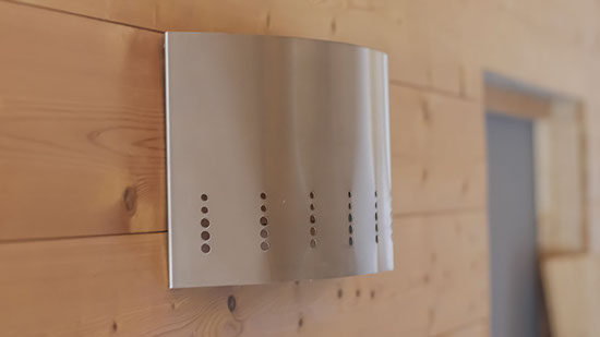 fk design applique murale interieur decoupe laser pliage inox