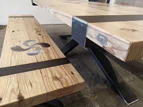 fk design table bois massif